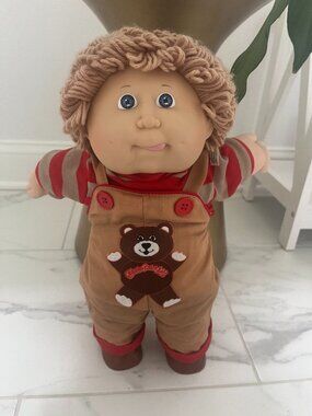 Cabbage Patch Doll w/ adorable Teddy Bear outfit and tongue sticking out!